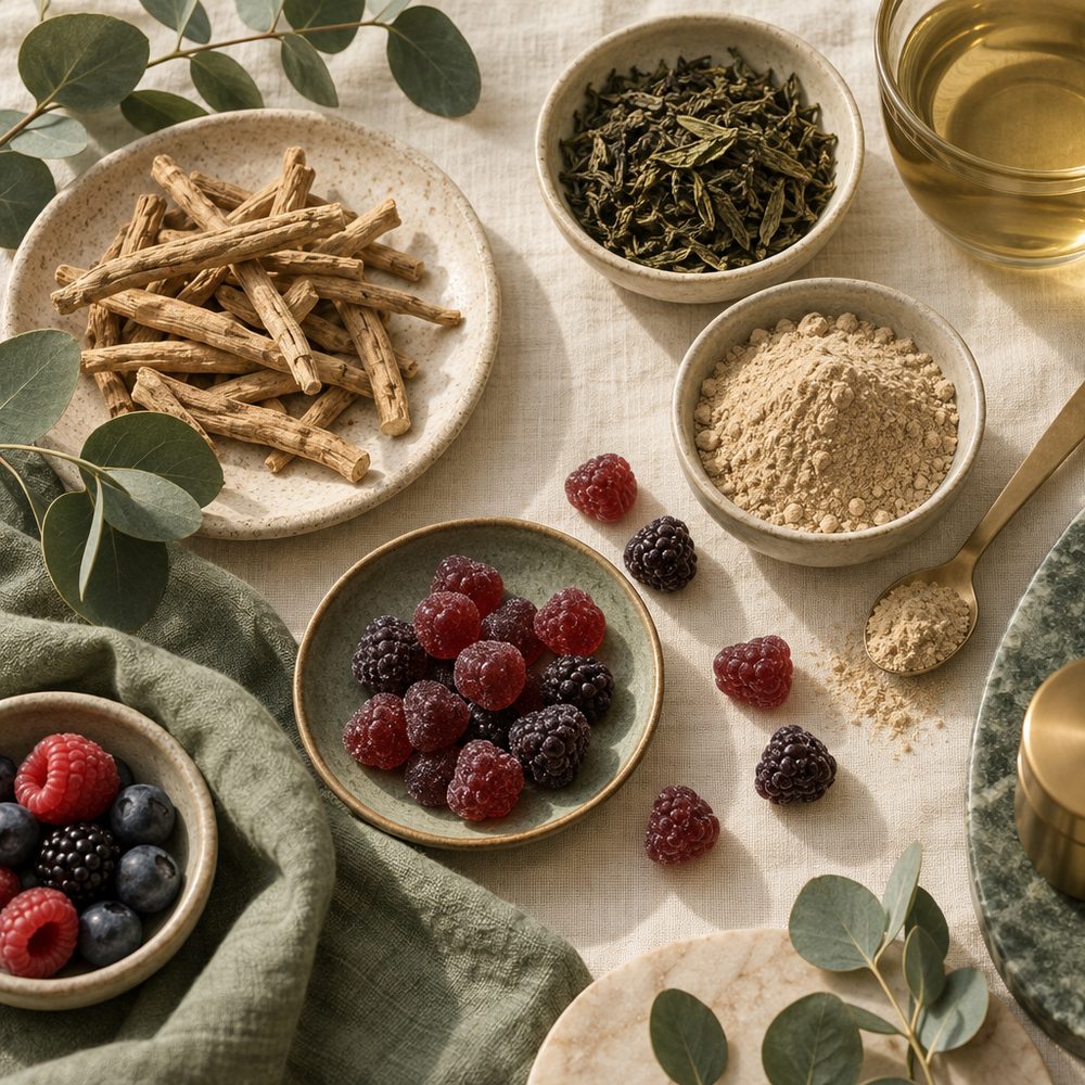 Natural ashwagandha and botanical ingredients